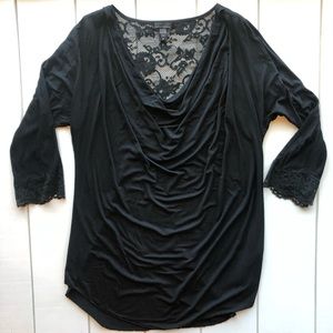 Carole Hochman Black Top w/Lace Back